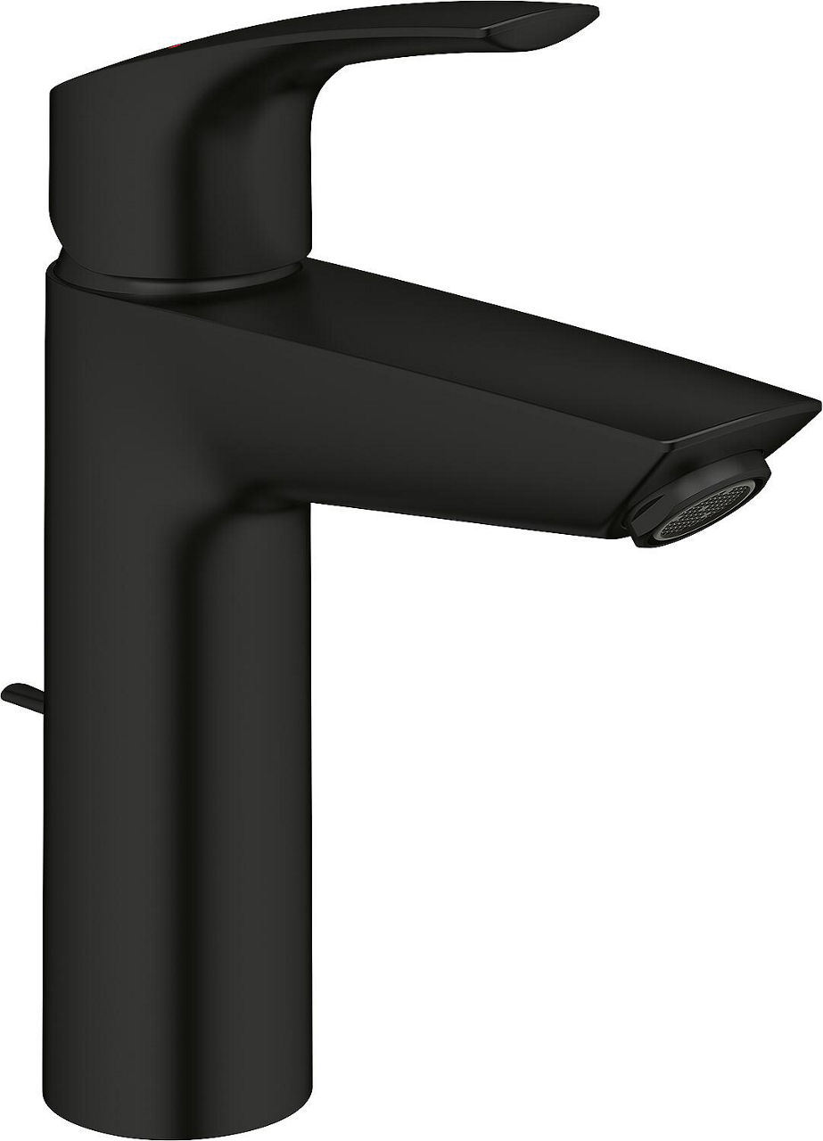 Waschtischmischer Grohe Eurosmart M-Size mit Ablaufgarnitur, Ausladung 121 mm, matte black Waschtischmischer Grohe Eurosmart M-Size mit Ablaufgarnitur, Ausladung 121 mm, matte black