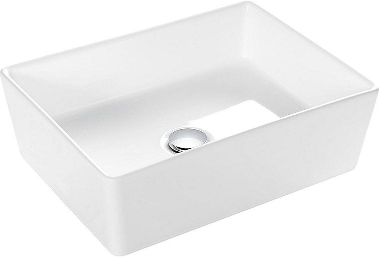 Aufsatz-Waschtisch HAPPY HOUR BxHxT: 500x155x380 mm Keramik weiß