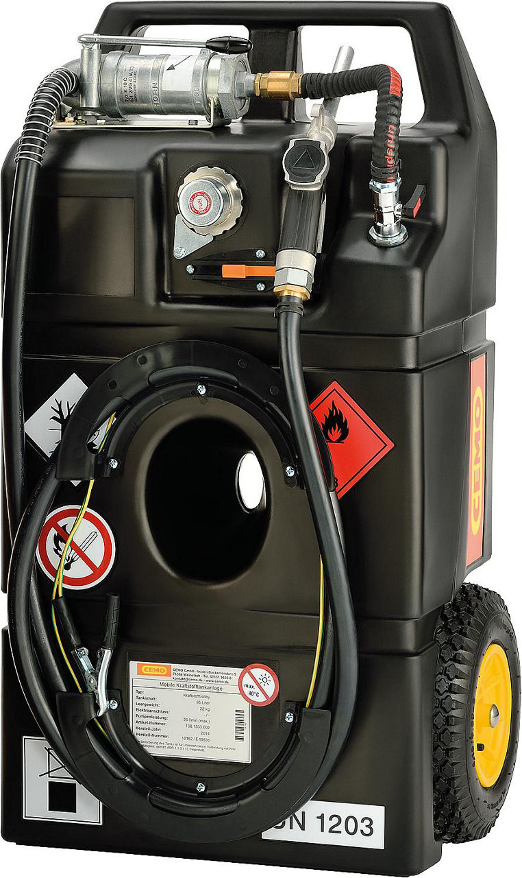 Mobile Betankungsanlage Cemo Kraftstofftrolley 95l 10162 Mobile Betankungsanlage Cemo Kraftstofftrolley 95l 10162