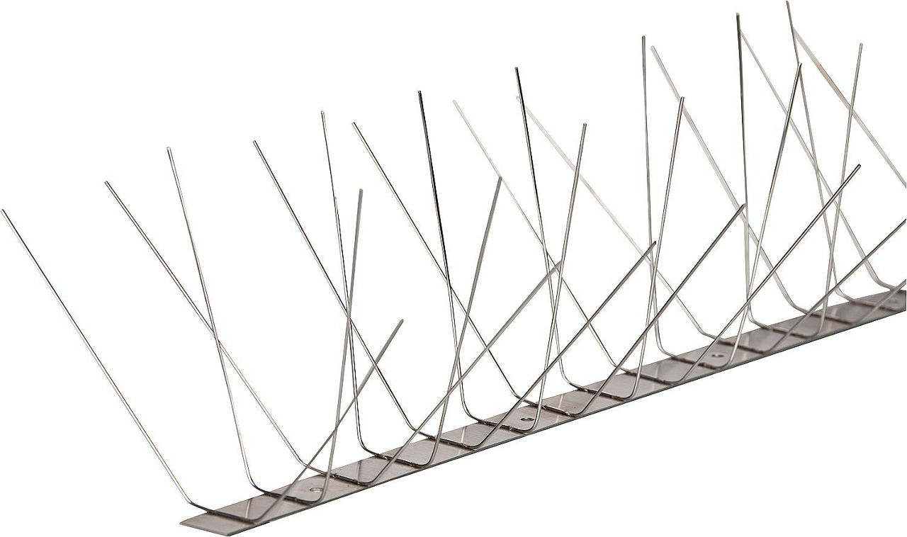 Taubenschutz aus Edelstahl, 4-reihig, 1 Meter Taubenschutz aus Edelstahl, 4-reihig, 1 Meter