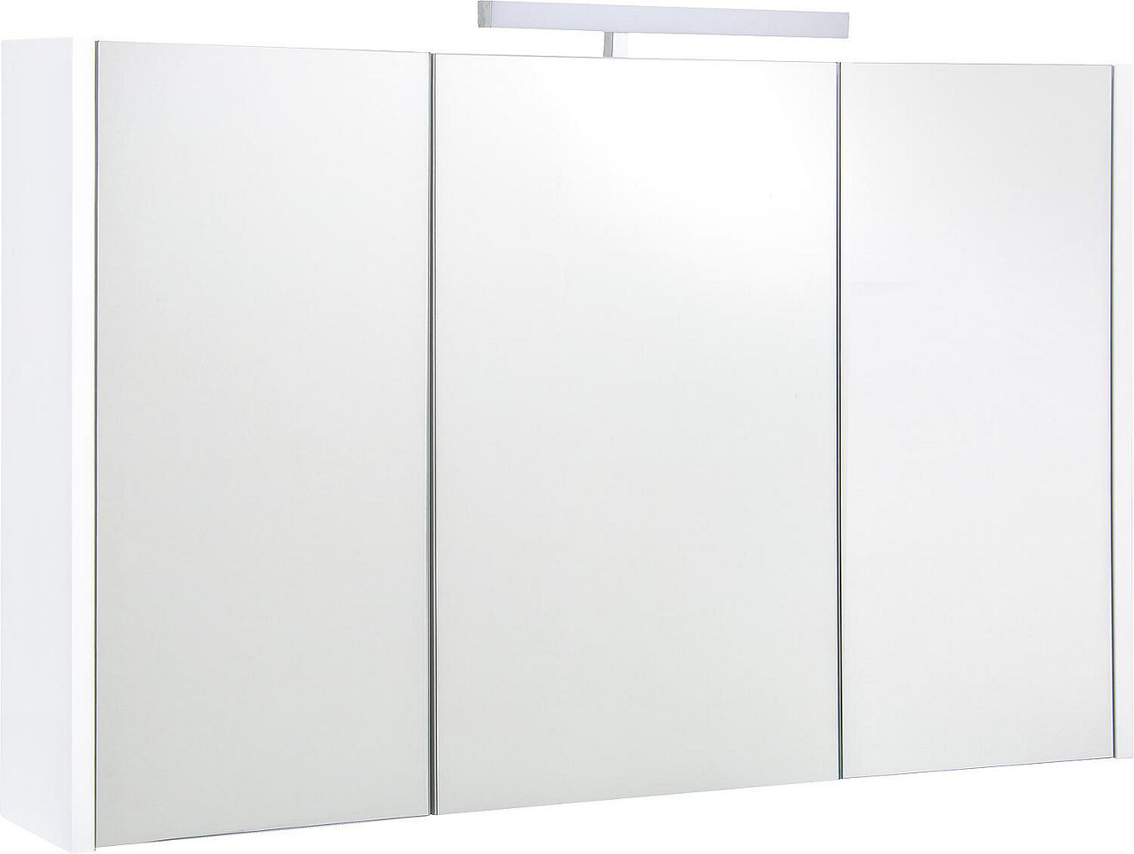 Spiegelschrank Akira mit LED-Beleuchtung, 3 Türen, weiß Hochglanz, 1000x700x155mm Spiegelschrank Akira mit LED-Beleuchtung, 3 Türen, weiß Hochglanz, 1000x700x155mm