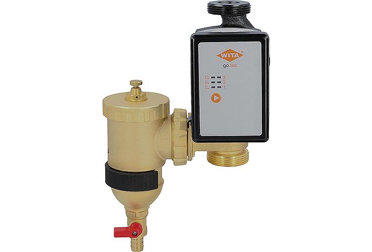 Umwälzumpen-Schlammabscheiderset 40/60, Heizungs-Optimierungsset 180mm Baulänge