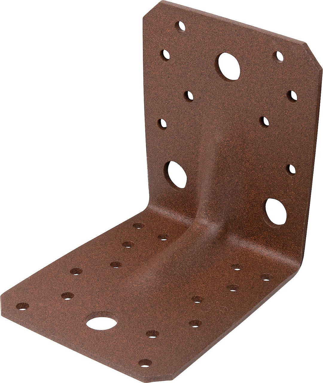 Schwerlast-Winkelverbinder 105 x 105 x 90 mm, mit Sicke DURAVIS®, Material: Stahl, sendzimirverzinkt, Oberfläche: rostbraun Schwerlast-Winkelverbinder 105 x 105 x 90 mm, mit Sicke DURAVIS®, Material: Stahl, sendzimirverzinkt, Oberfläche: rostbraun