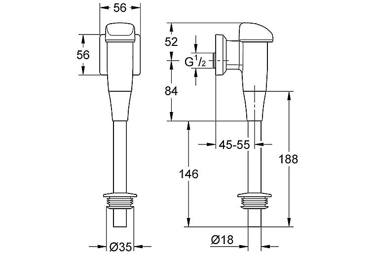 Betätigungseinheit Grohe 66802000