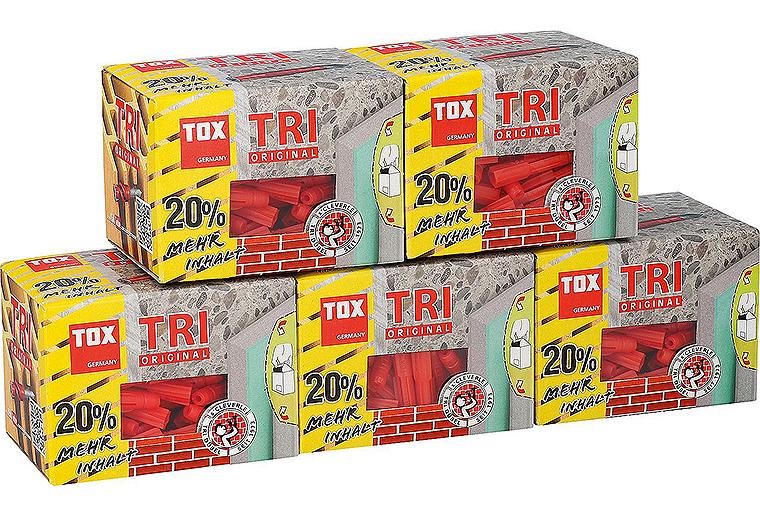 Allzweckdübel TRI TOX 6 x 36 mm - VPE = 5 Packungen verschweißt Allzweckdübel TRI TOX 6 x 36 mm - VPE = 5 Packungen verschweißt