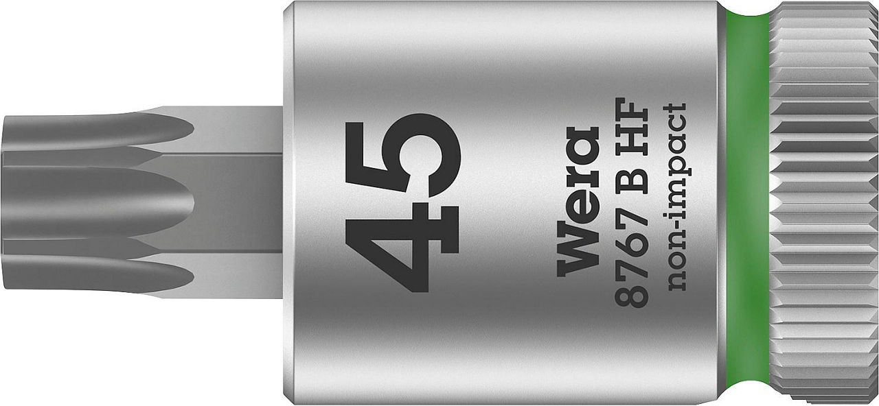 Torx®-Steckschlüsseleinsatz Wera 8767 B HF Bitnuss mit 3/8"-Antrieb, kurz, mit Haltefunktion, T45 x 38,5 mm