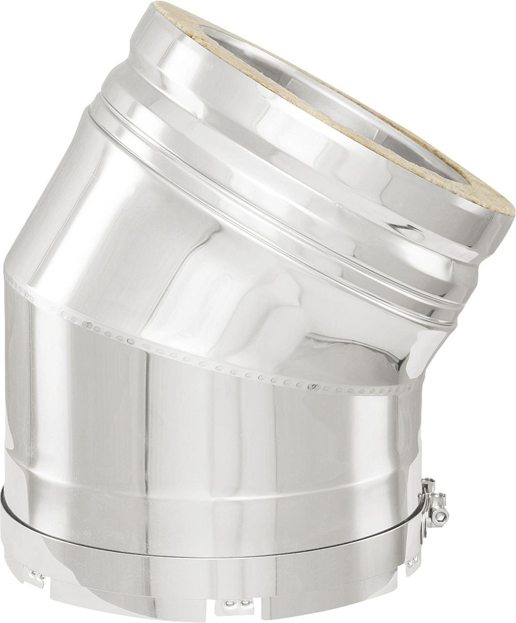 Doppelwandiges Abgassystem Bogen 30° - DN 130 für Unter- druckbetrieb (incl. Klemmband) Doppelwandiges Abgassystem Bogen 30° - DN 130 für Unter- druckbetrieb (incl. Klemmband)