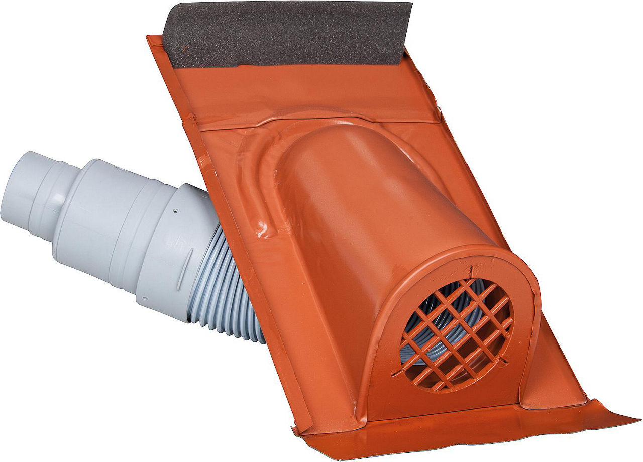 Entlüftungshaube Typ Ton mit PVC-Schlauch, Farbe Rot Entlüftungshaube Typ Ton mit PVC-Schlauch, Farbe Rot