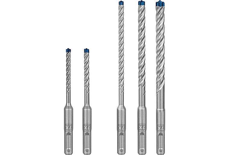 Hammerbohrer-Set BOSCH Expert 7X 5-teilig, 4-Schneider Ø5,6mm Länge 115mm und Ø6,8,10mm Länge 165mm