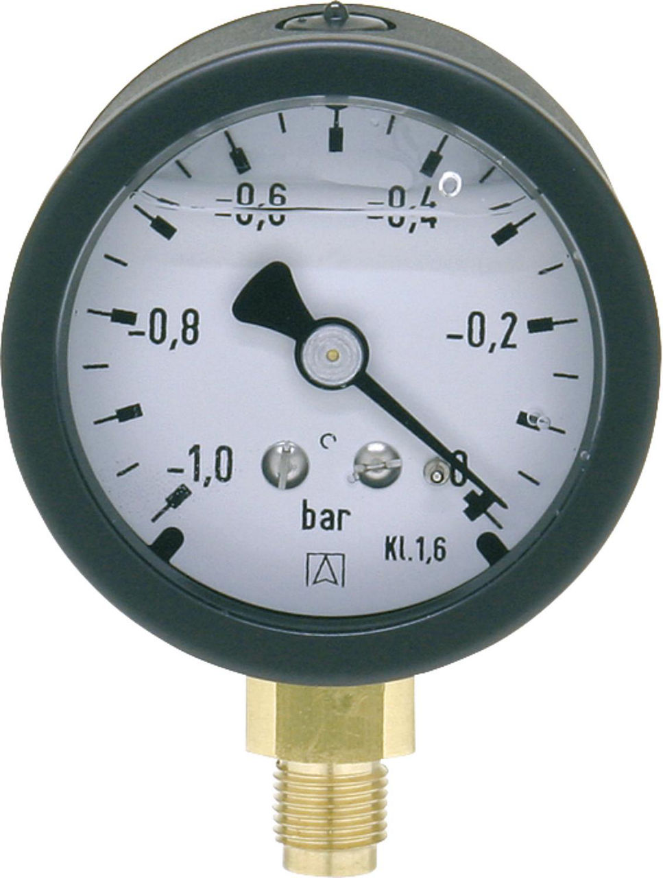 Vakuummeter 50 durch 1/8" unten -1-0 bar mit Glyzerinfüllung
