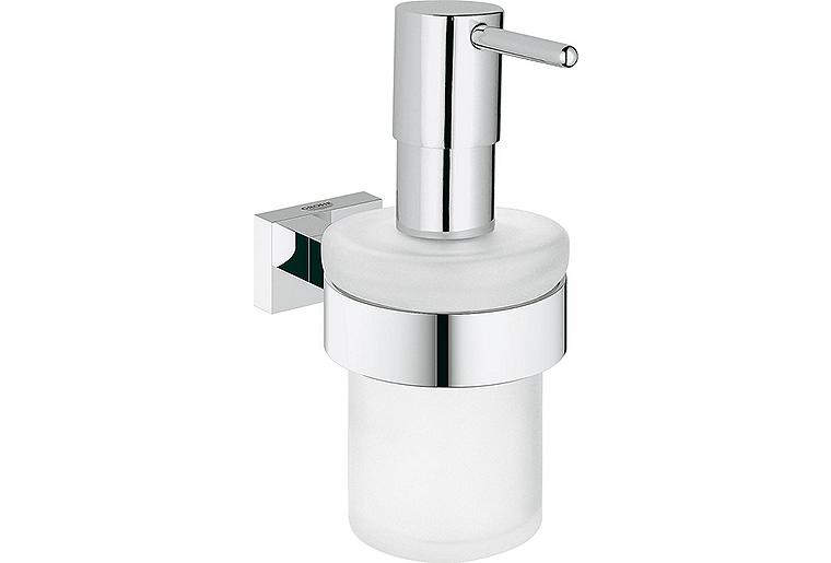 Seifenspender mit Wandhalter Grohe Essentials Cube chrom Seifenspender mit Wandhalter Grohe Essentials Cube chrom