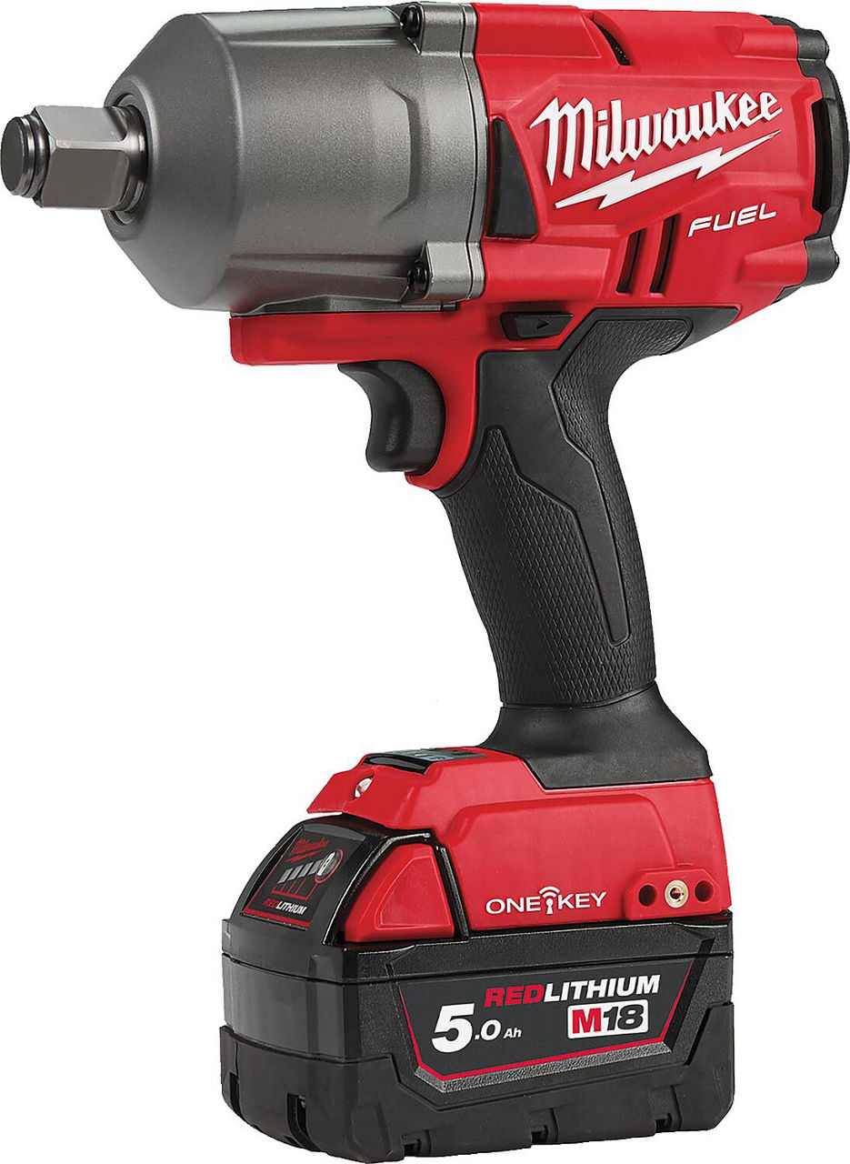 Akku-Schlagschrauber Milwaukee M18ONEFHIWF34-502X, 18V mit 2x 5,0 Ah Akkus und Ladegerät