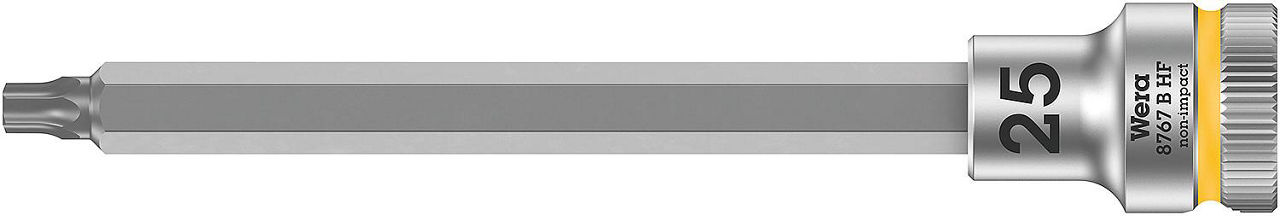 Torx®-Steckschlüsseleinsatz Wera 8767 B HF Bitnuss mit 3/8"-Antrieb, lang, mit Haltefunktion, T25 x 107 mm
