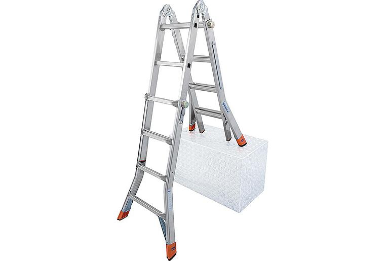 Teleskopleiter KRAUSE Aluminium, Monto - TeleMatic 4x4 Sprossen Teleskopleiter KRAUSE Aluminium, Monto - TeleMatic 4x4 Sprossen
