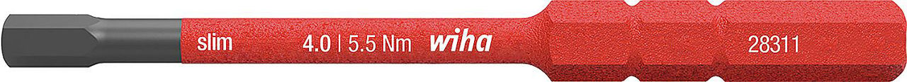 VDE-Innensechskant slimBit wiha 283118 electric Vario, SW 4,0 x 75 mm