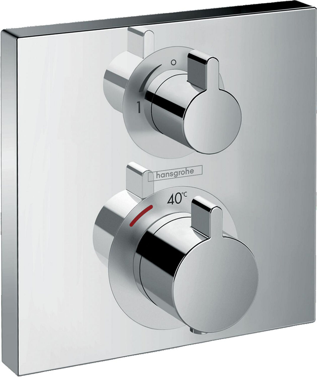 Unterputz Ecostat Square Hansgrohe 2 Verbraucher chrom Unterputz Ecostat Square Hansgrohe 2 Verbraucher chrom
