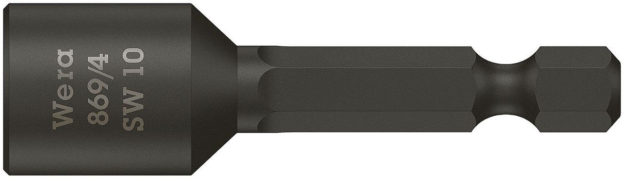 Außensechskant-Steckschlüsseleinsatz Bit Wera 869/4 mit 1/4"-Antrieb, metrisch, SW 10,0 x 50 mm Außensechskant-Steckschlüsseleinsatz Bit Wera 869/4 mit 1/4"-Antrieb, metrisch, SW 10,0 x 50 mm