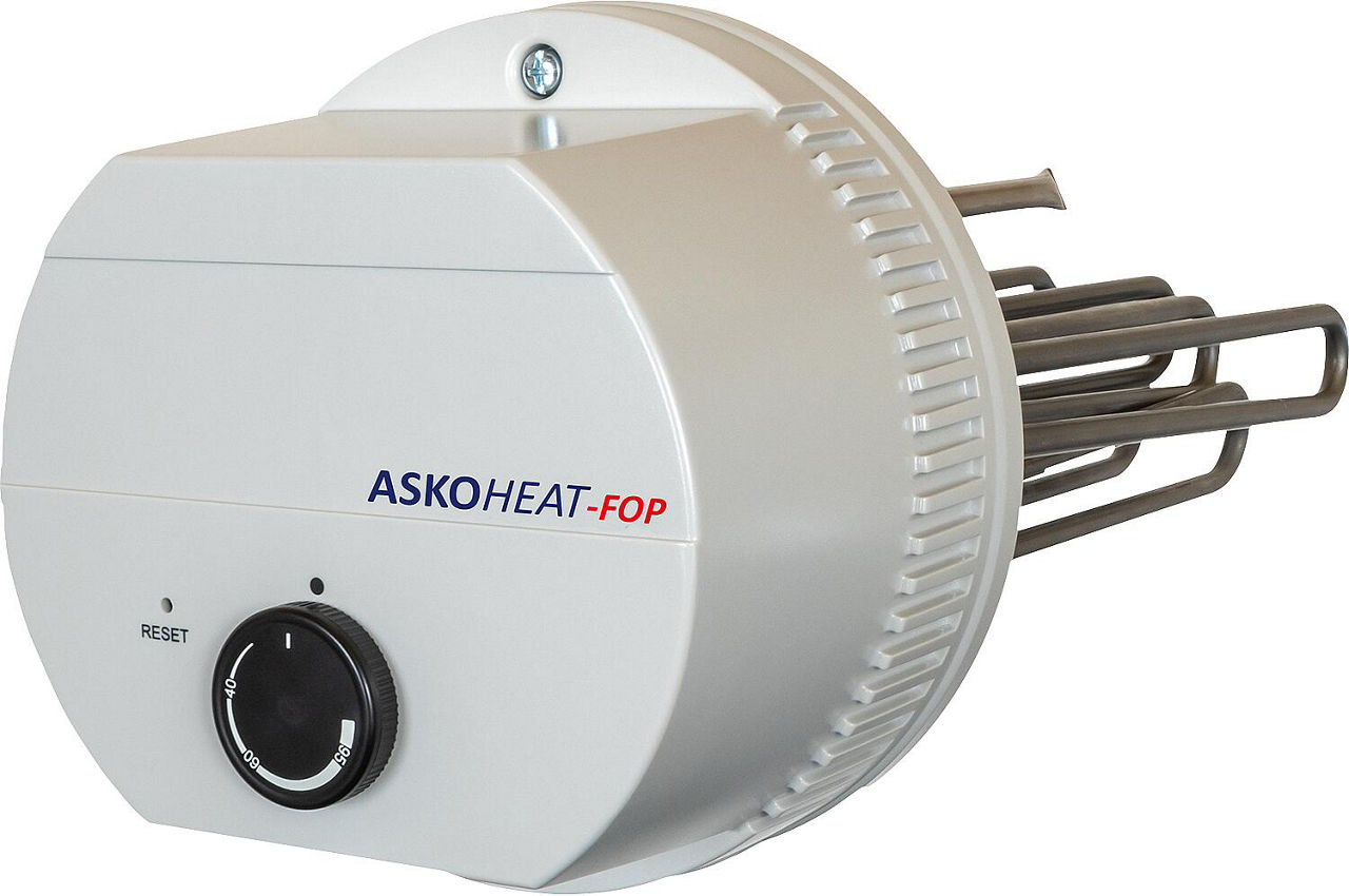 Flanschheizkörper Typ AHFOR-BI-OP, 4,0kW, 400V, stufenlos, Ø 180mm