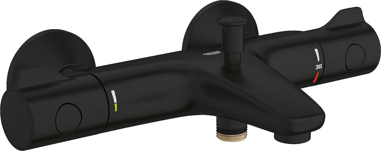 AP-Wannenthermostat Grohe Grohterm 800, Ausladung 168 mm, matte black AP-Wannenthermostat Grohe Grohterm 800, Ausladung 168 mm, matte black