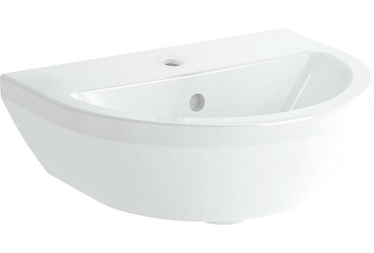 Handwaschbecken VitrA Integra 450x360mm, weiß, mit Überlauf 1 Hahnloch mittig, runde Form Handwaschbecken VitrA Integra 450x360mm, weiß, mit Überlauf 1 Hahnloch mittig, runde Form