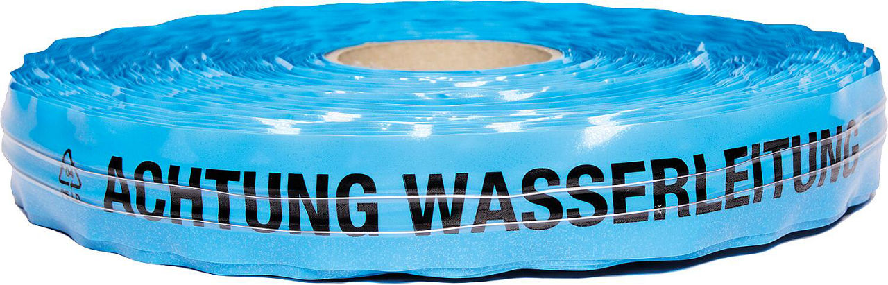 Ortungsband "Achtung Wasserleitung" blau, L=250m