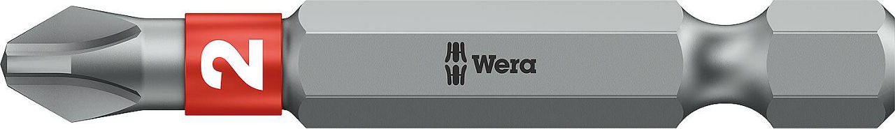 Phillips-Bit Wera 851/4 BTZ mit 1/4"-Antrieb, lang, Zähhart mit BiTorsions-Zone, PH2 x 50 mm