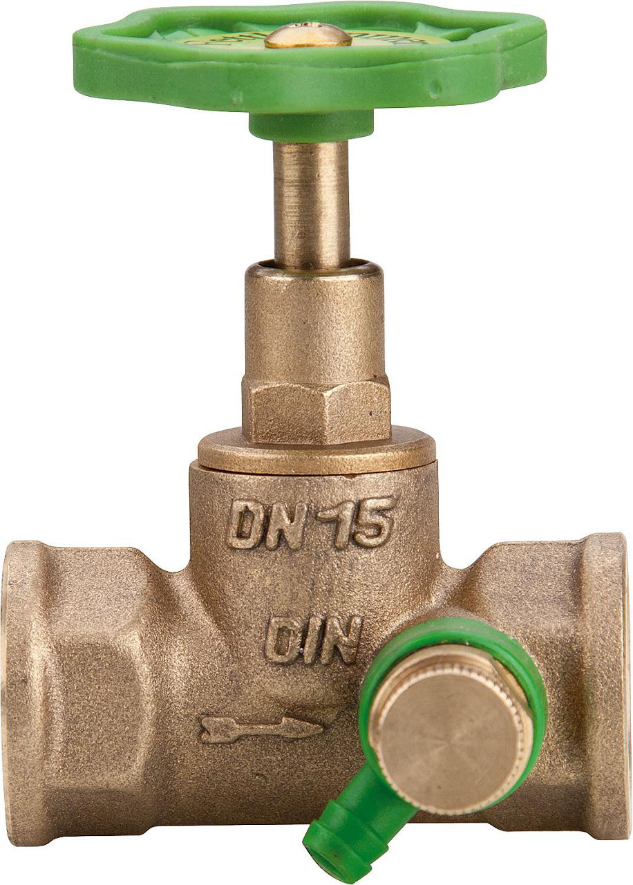 Durchgangsventil / Muffenanschluss steigende Spindel, mit Entleerung 1110,11/4" Durchgangsventil / Muffenanschluss steigende Spindel, mit Entleerung 1110,11/4"