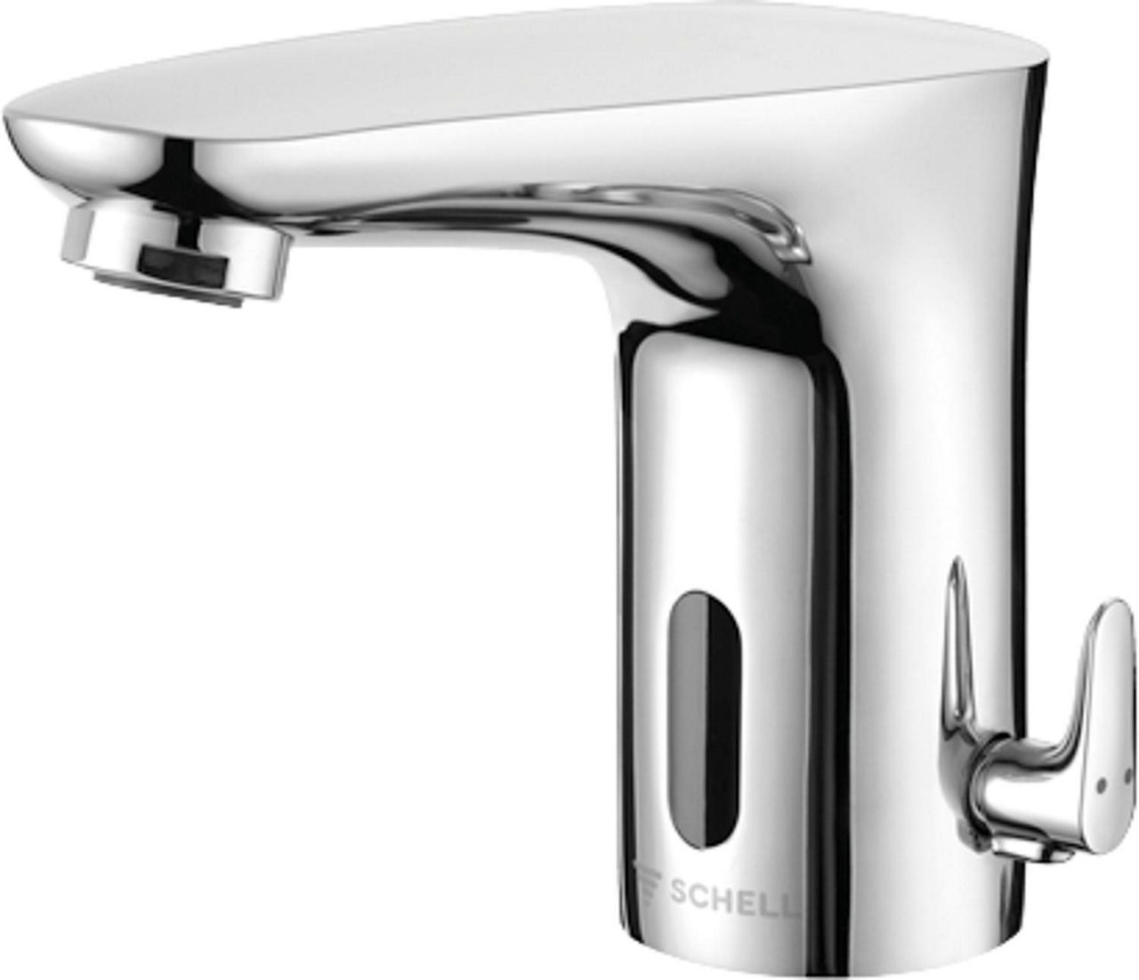 Waschtischmischer Schell MODUS E HD-M Ausladung 120 mm chrom mit IR-Sensor Netzbetrieb Waschtischmischer Schell MODUS E HD-M Ausladung 120 mm chrom mit IR-Sensor Netzbetrieb