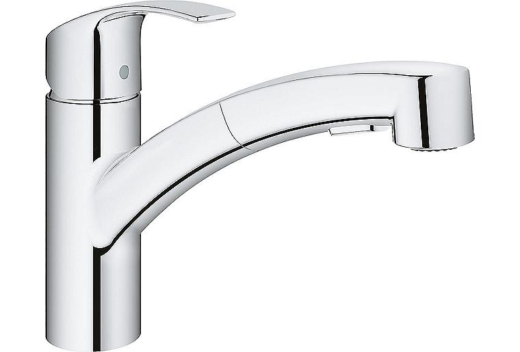 Spültischmischer Grohe Eurosmart chrom, mit herausziehbarer dual Spülbrause