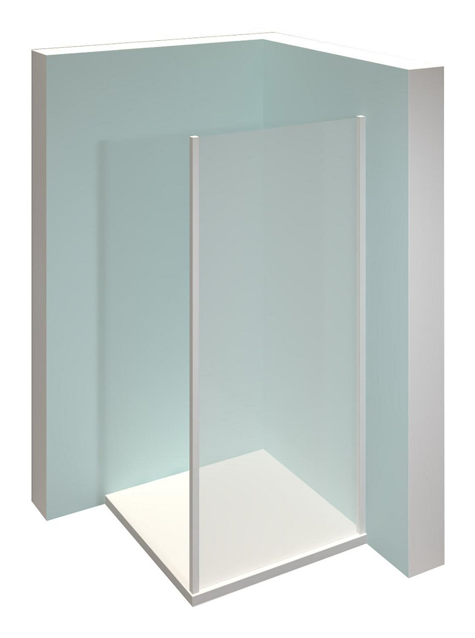 Seitenwand Hüppe Alpha 2 Profil silber matt, Glas 4 mm, 775-800x1900 mm