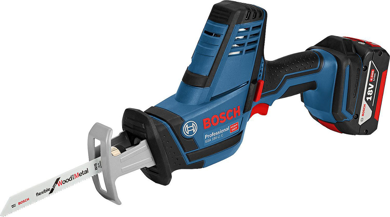 Akku-Säbelsäge BOSCH GSA 18V-Li C 18V mit 2x 5,0 Ah Akkus und Ladegerät Akku-Säbelsäge BOSCH GSA 18V-Li C 18V mit 2x 5,0 Ah Akkus und Ladegerät