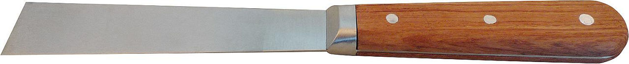 Malerspachtel 25mm, Haromac durchg., konisches Blatt, INOX, Rosenholz