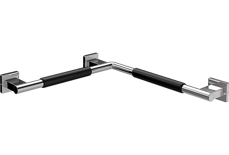 Eckgriff/Handlauf emco System 2 mit rutschh. Ummantelung, verchromt