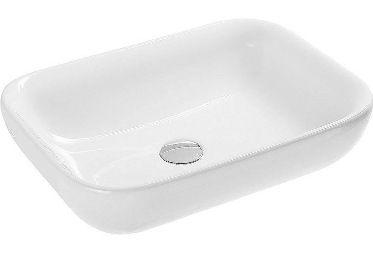 Aufsatz-Waschtisch HAPPY HOUR BxHxT: 550x160x405 mm Keramik weiß