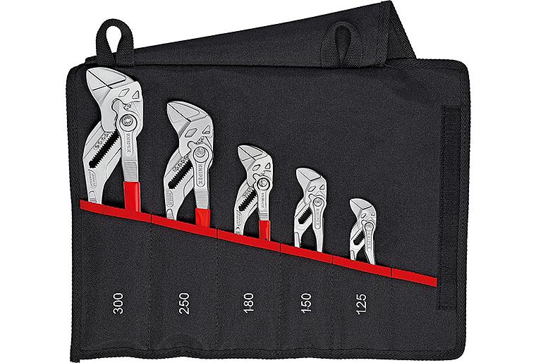 Zangenschlüssel-Satz KNIPEX 5-teilig mit Rolltasche Zangenschlüssel-Satz KNIPEX 5-teilig mit Rolltasche
