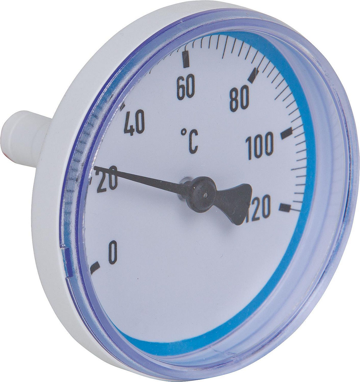 Rücklaufthermometer blau für Kugelhähne Easyflow