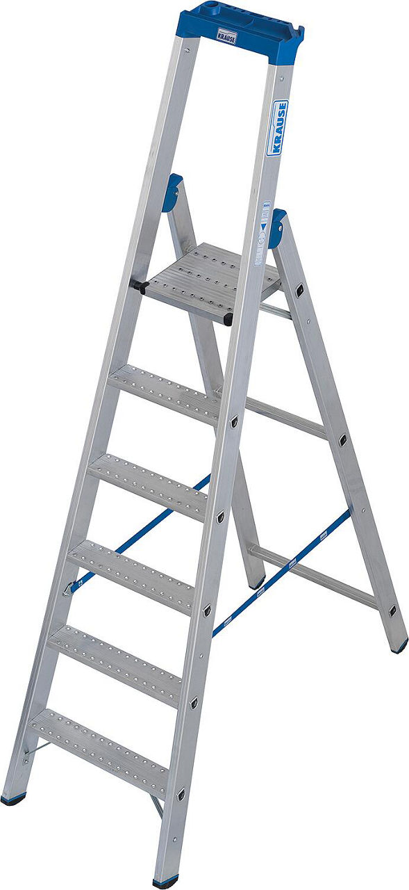 Stehleiter Krause Stabilo mit 6 rutschhemmenden Stufen Stehleiter Krause Stabilo mit 6 rutschhemmenden Stufen