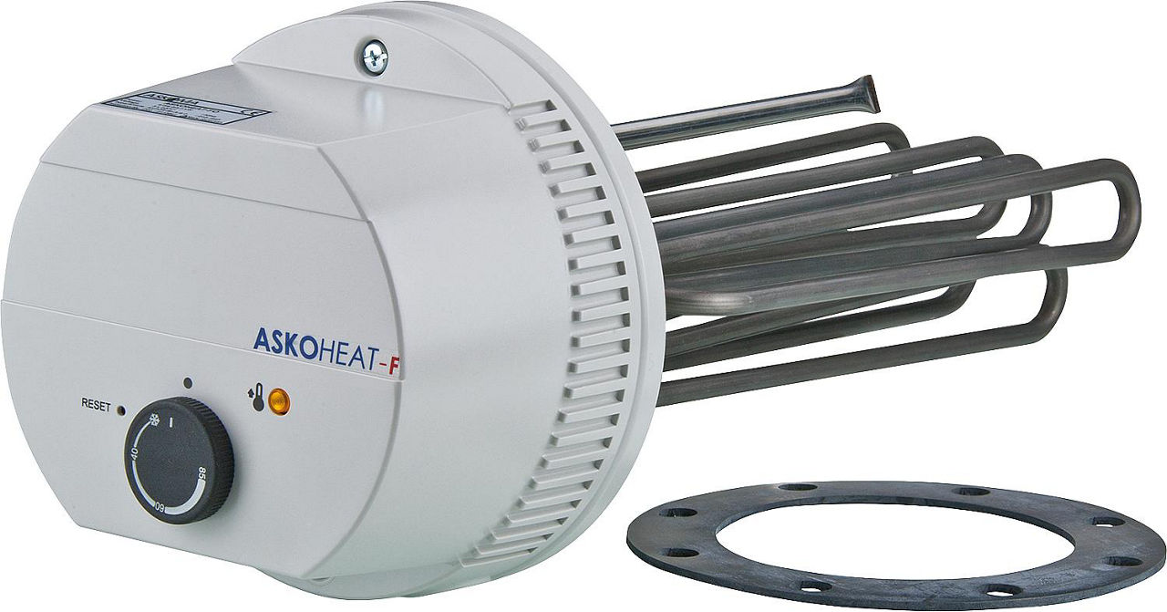 Flanschheizkörper AHFOR-BI-E-15.0, 15,0 KW 400 V/AC, Flansch Ø 180mm, Einbaulänge: 780mm