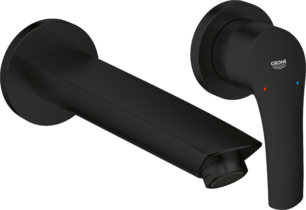 Wand-Waschtischmischer Grohe Eurosmart, Ausladung 211 mm, matte black Wand-Waschtischmischer Grohe Eurosmart, Ausladung 211 mm, matte black