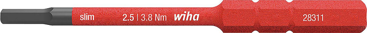 VDE-Innensechskant slimBit wiha 283118 electric Vario, SW 2,5 x 75 mm