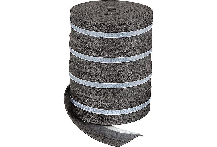 Randdämmstreifen selbstklebend, mit Folienlasche, 150x8mm, VPE 100 4 Rollen á 25m Randdämmstreifen selbstklebend, mit Folienlasche, 150x8mm, VPE 100 4 Rollen á 25m