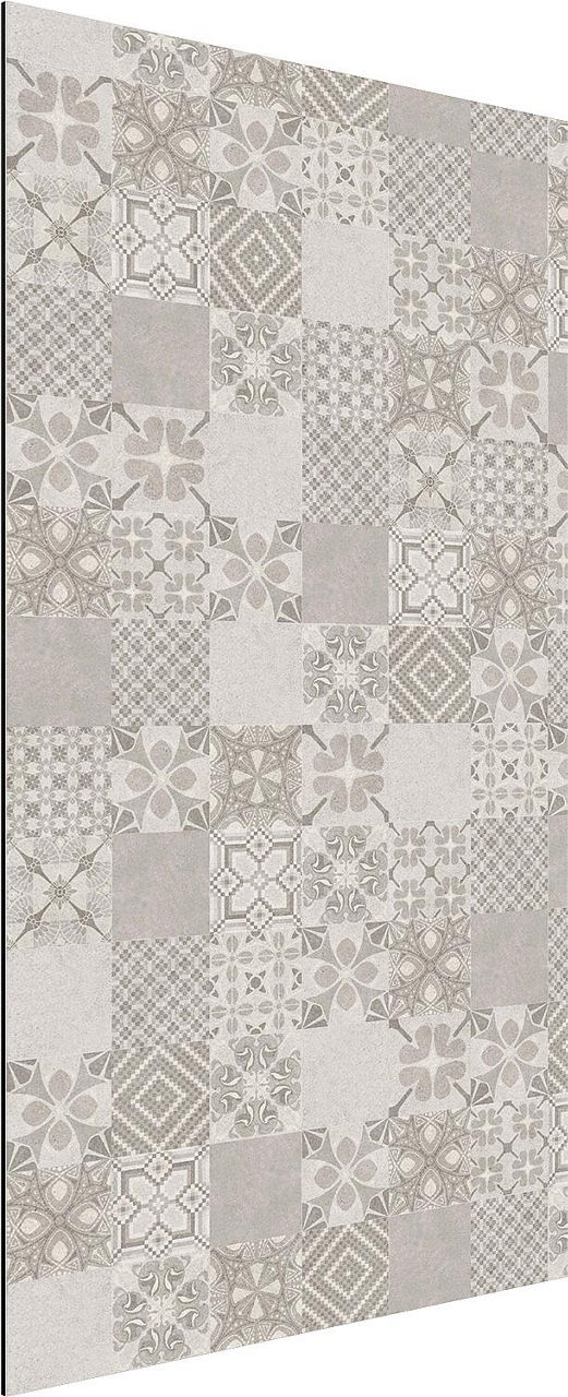 Duschrückwand Vintage Fliesen grau BxHxT 1250x2500x3 mm