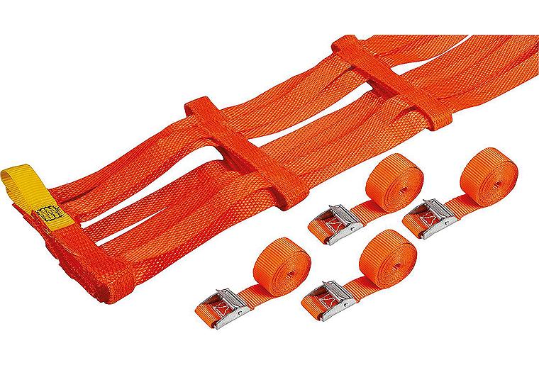 Ladungssicherungsnetz 825x1025mm, Bandbreite 25mm mit 4 Verzurrschlaufen 2m