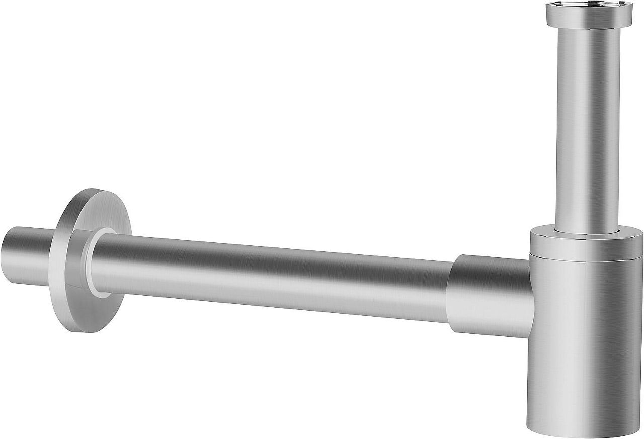 Flaschensiphon Design Edelstahl satiniert, DN32 (1 1/4") x 32 kurze Ausführung Flaschensiphon Design Edelstahl satiniert, DN32 (1 1/4") x 32 kurze Ausführung