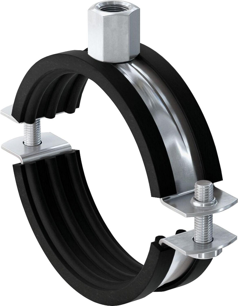 Zweischraubenschelle verzinkt 11/4" 40-45mm M8+M10 Zweischraubenschelle verzinkt 11/4" 40-45mm M8+M10