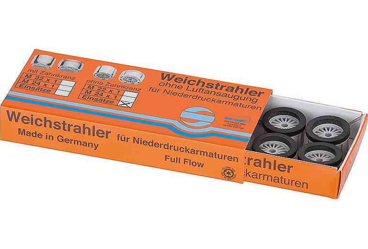 Einsatz für Weichstrahler Niederdruck M 22/24X1 mit Gummidichtung ohne Zahnkranz ""VPE 10 Stk."" Einsatz für Weichstrahler Niederdruck M 22/24X1 mit Gummidichtung ohne Zahnkranz ""VPE 10 Stk.""