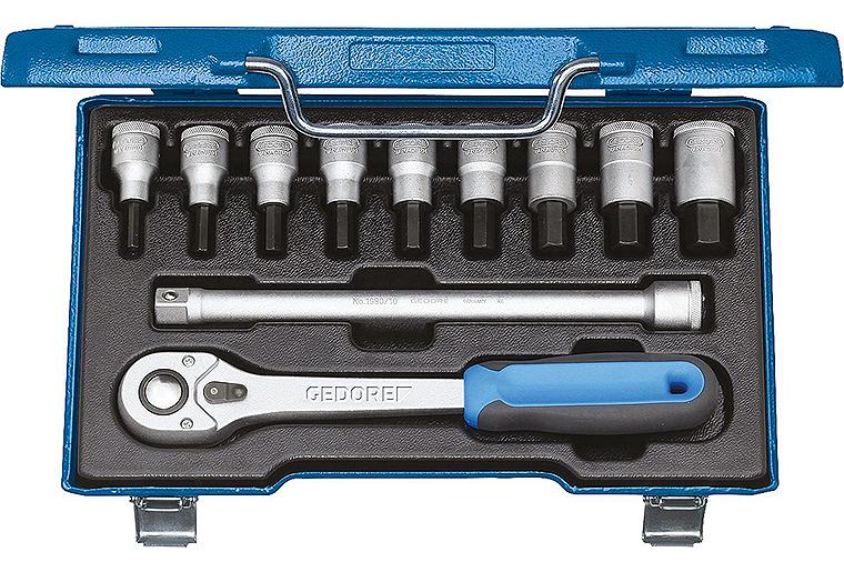 Steckschlüssel-Satz GEDORE IN 19 Q, 11-teilig 1/2"