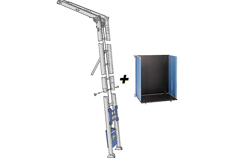 Lastenaufzug Geda Lift 200 Standard Set mit Universalpritsche, 02090 Lastenaufzug Geda Lift 200 Standard Set mit Universalpritsche, 02090