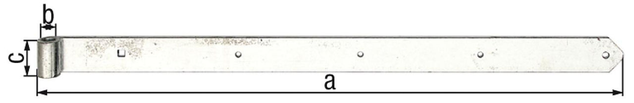 Ladenband gerade / abgerundet 1000 x 60 mm, ø 20 mm, feuerverzinkt Ladenband gerade / abgerundet 1000 x 60 mm, ø 20 mm, feuerverzinkt