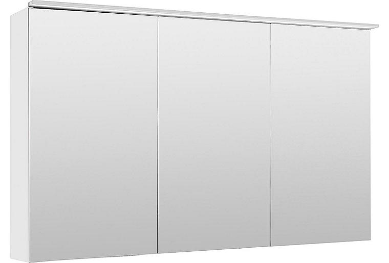 Spiegelschrank Lossa mit LED-Aufsatzleuchte 3 Türen weiß Hochglanz 1200x750x194 mm Spiegelschrank Lossa mit LED-Aufsatzleuchte 3 Türen weiß Hochglanz 1200x750x194 mm